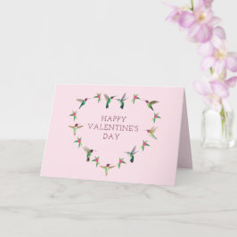 Hummingbird Heart Valentine Day Card Kort