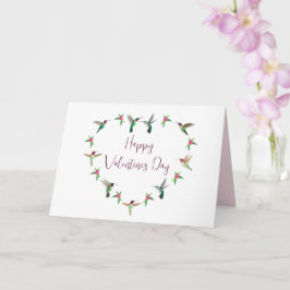 Hummingbird Heart Valentine Day Card Kort