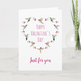 Hummingbird Heart Valentine Day Card Kort