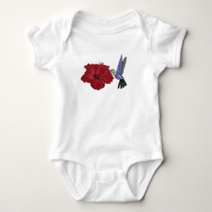 Hummingbird Hibiscus Blommigt Art T Shirt