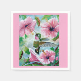 Hummingbird & Hibiscus Papper & Trasa Napkins Pappersservett