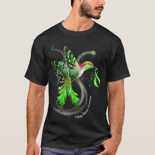 Hummingbird Holding Grönt Ribbon Kidney Disease Aw T Shirt