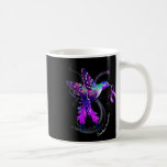 Hummingbird Holding Lila Ribbon Överdosering Aware Kaffemugg<br><div class="desc">Hummingbird Holding Lila Ribbon Överdoseringsmedvetenhet</div>