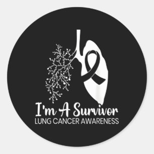 Hummingbird Holding White Ribbon Lung Cancer Medve Runt Klistermärke