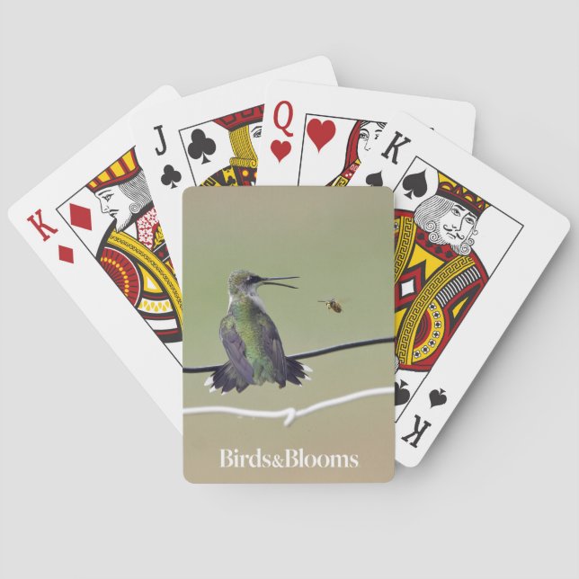 Hummingbird- & honungbi casinokort (Baksidan)