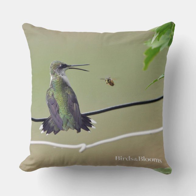 Hummingbird- & honungbi kudde (Framsida)