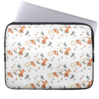 Hummingbird höstblommig mönster laptopsleeve laptop fodral