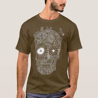 Hummingbird human head skeleton Art T Shirt