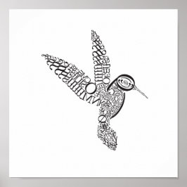 Hummingbird i Baskerville Poster