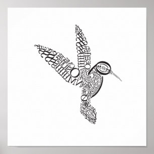 Hummingbird i Baskerville Poster
