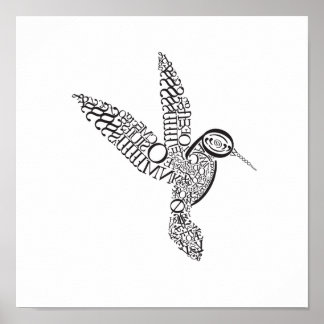 Hummingbird i Baskerville Poster