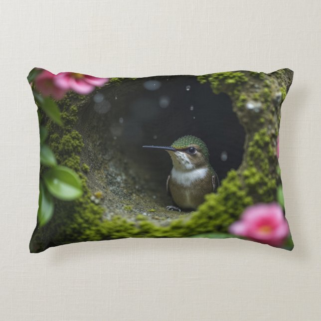 Hummingbird i boet prydnadskudde (Framsidan)