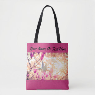 Hummingbird i Garden Tote Bag Tygkasse