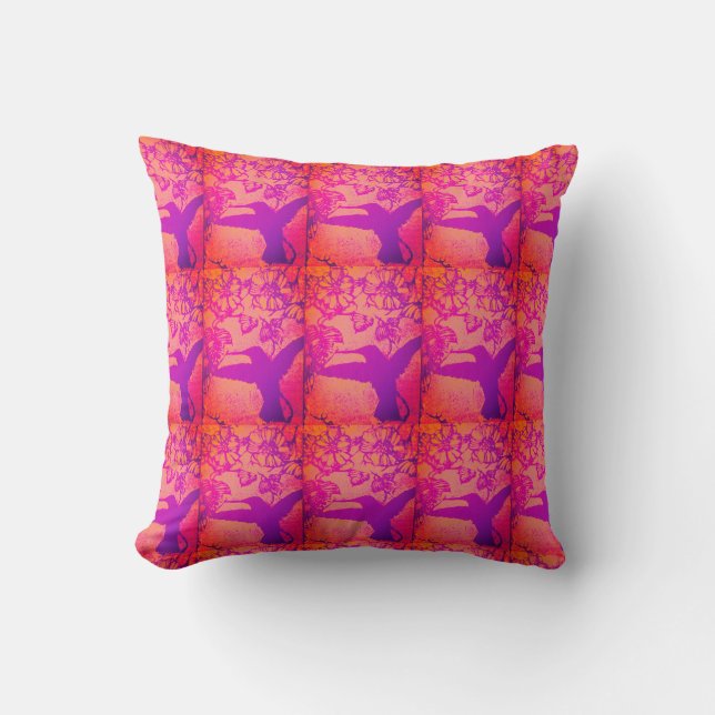 Hummingbird i Lavender Pillow Kudde (Framsida)