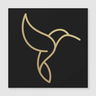 Hummingbird i Monoline Stil-Guld på Black