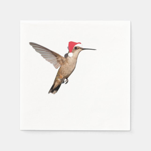 Hummingbird i Santa Hat Pappersservett (Framsidan)