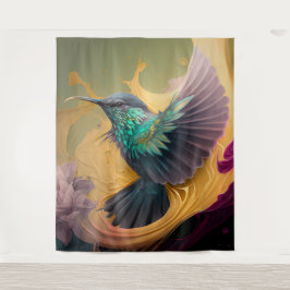Hummingbird in Flight Abstrakt Art Wildlife Bird