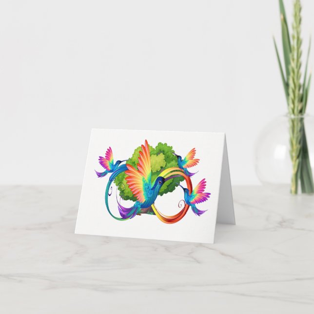 Hummingbird Infinity Card Tack Kort (Framsida)