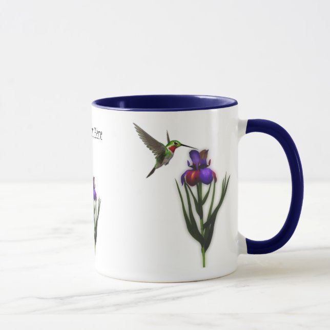 Hummingbird Iris Flower Mugg (Höger)