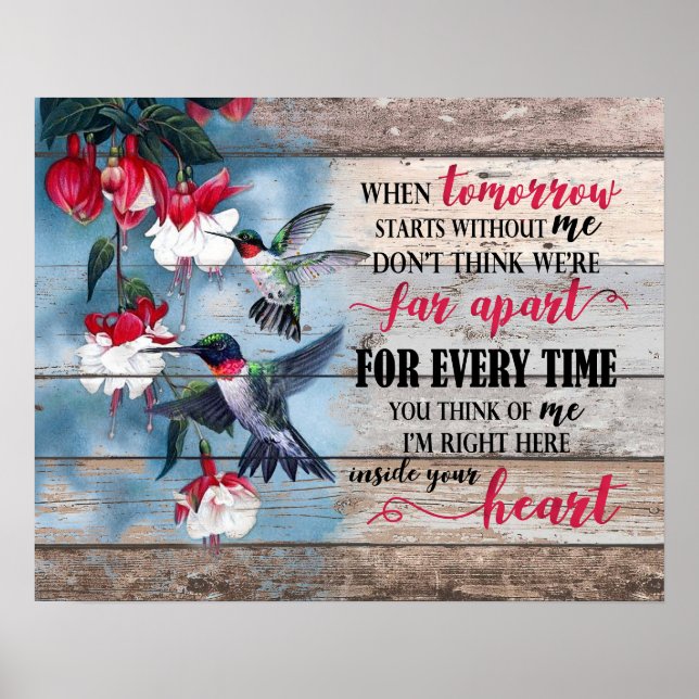 Hummingbird Jag är här innanför ditt hjärtsminnen Poster (Framsidan)