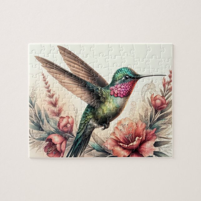 Hummingbird Jigszle Puzzle Pussel (Horisontell)