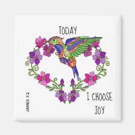 Hummingbird, Joy, James 1:2 Magnet