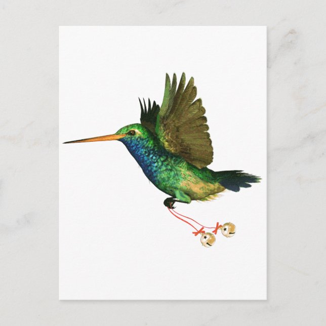 Hummingbird jul helg vykort (Framsida)