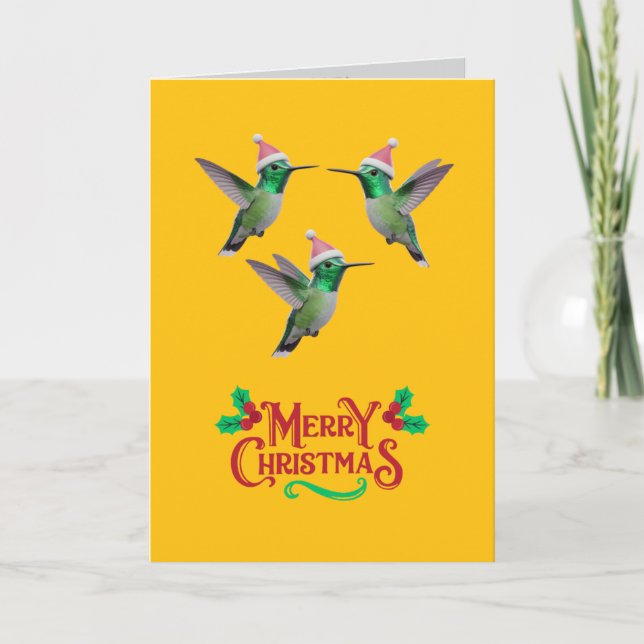Hummingbird jul kort (Framsida)
