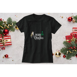 Hummingbird jul T-Shirt med liten träd