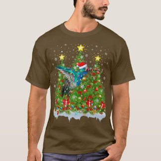 Hummingbird Julafton Ljus Santa Hummingbird Christ T Shirt