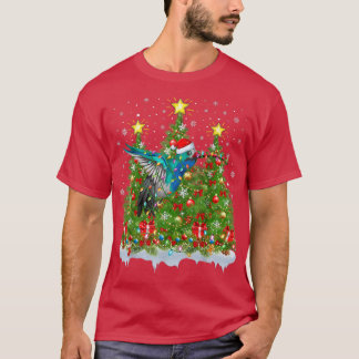 Hummingbird Julafton Ljus Santa Hummingbird Christ T Shirt