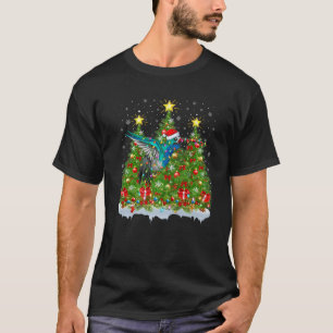 Hummingbird Julafton Ljus Santa Hummingbird Christ T Shirt