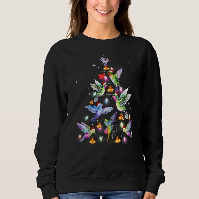 Hummingbird Julgran Helgdag Ugly jul T Shirt (Framsida)