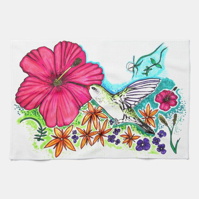 Hummingbird Kökshandduk (Horisontell)