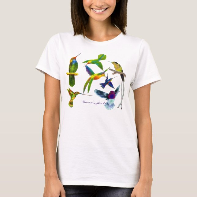 Hummingbird Kvinnor i Mode Shirt T Shirt (Framsida)