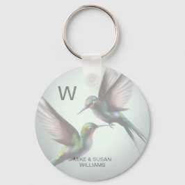 Hummingbird Lägg till bild Monogram Namn Nyckelring