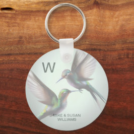 Hummingbird Lägg till bild Monogram Namn Nyckelring