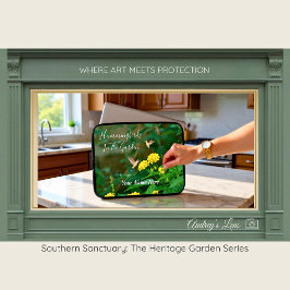 Hummingbird & Lantana Floral  Laptop Fodral