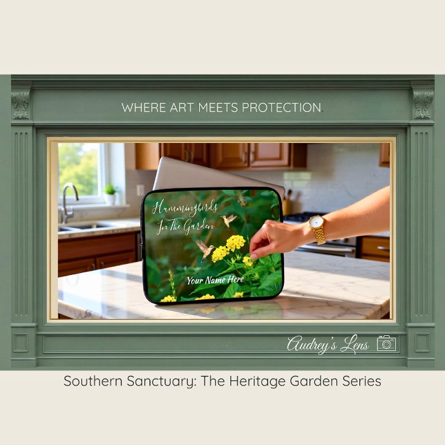 Hummingbird & Lantana Floral  Laptop Fodral (Skapare uppladdad)