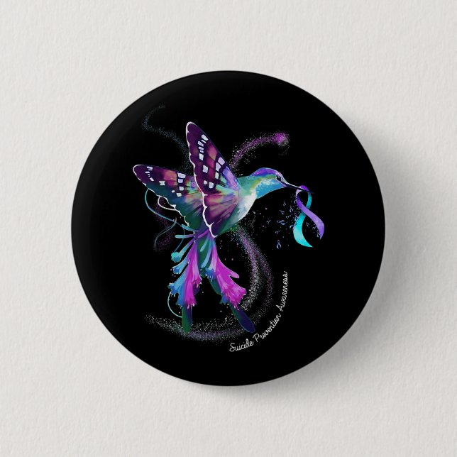 Hummingbird Lila Blue Ribbon Suiciences Prevention Knapp (Framsida)