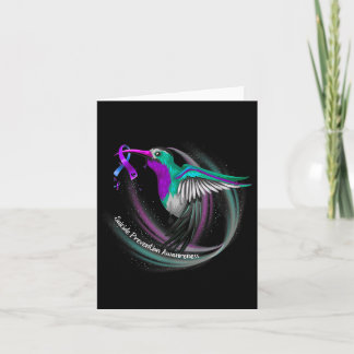 Hummingbird Lila Blue Ribbon Suiciences Prevention Kort