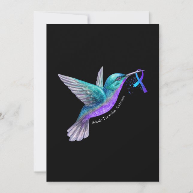 Hummingbird Lila Blue Ribbon Suiciences Prevention Spara Datumet (Framsida)