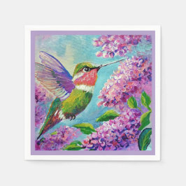 Hummingbird & Lilacs Papper & Trasa Napkins Pappersservett