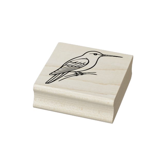 Hummingbird Line Art – Bird Illustration Stämpel (Stämpel)