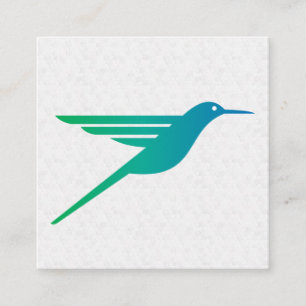 Hummingbird Logotyp Fyrkantigt Visitkort