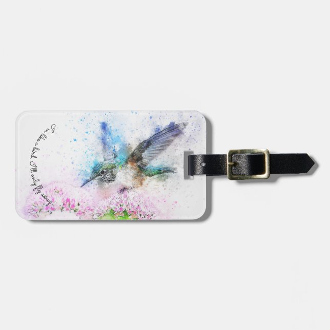 Hummingbird Luggage Tag Bagagebricka (Horisontell Framsida)