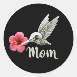 Hummingbird Mamma Sticker Runt Klistermärke