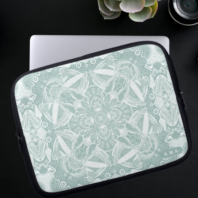 Hummingbird Mandala Laptop Fodral (Skapare uppladdad)