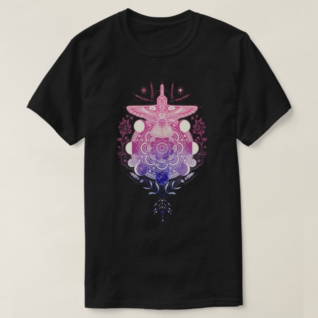 Hummingbird Mandala T Shirt (Design framsida)
