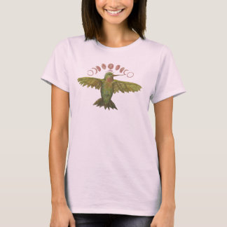 Hummingbird Måne Lotus Art Tee Shirt
